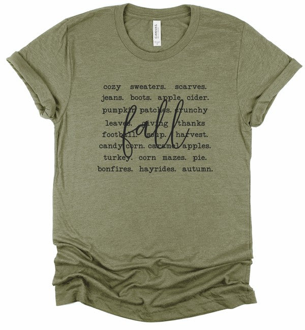 Fall Words Graphic Tee - Bitsy Gypsy Boutique