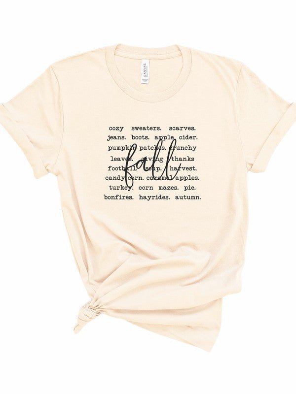 Fall Words Graphic Tee - Bitsy Gypsy Boutique