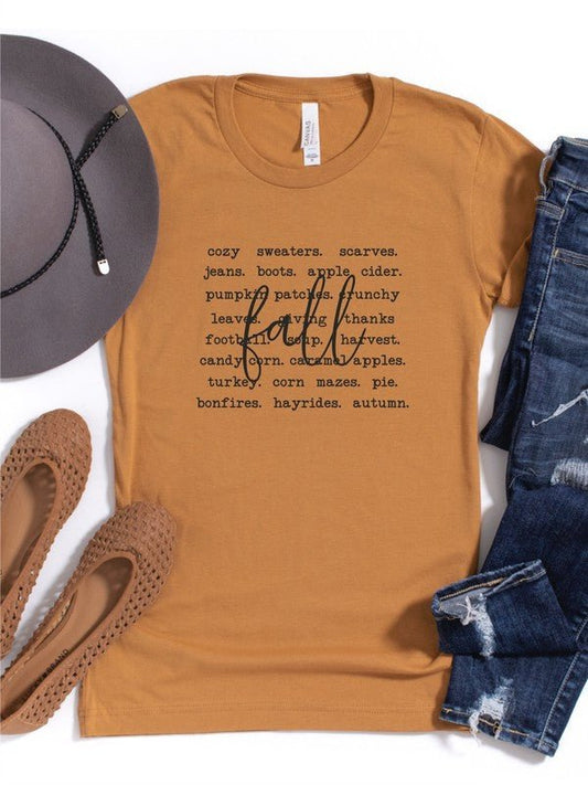 Fall Words Graphic Tee - Bitsy Gypsy Boutique