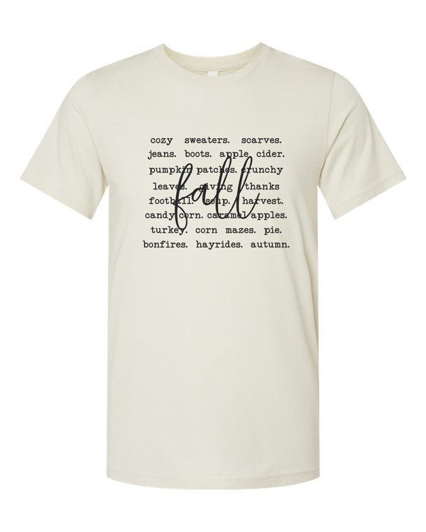 Fall Words Graphic Tee - Bitsy Gypsy Boutique