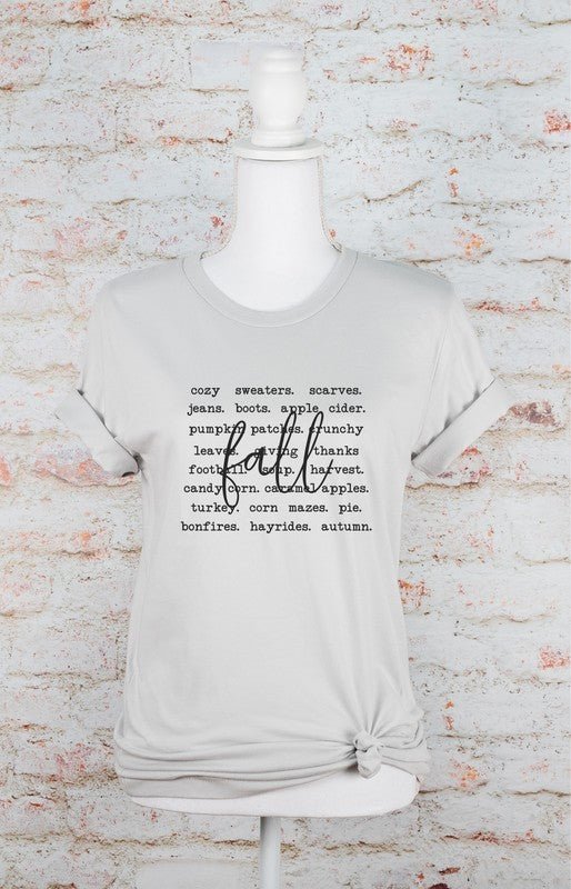 Fall Words Graphic Tee - Bitsy Gypsy Boutique