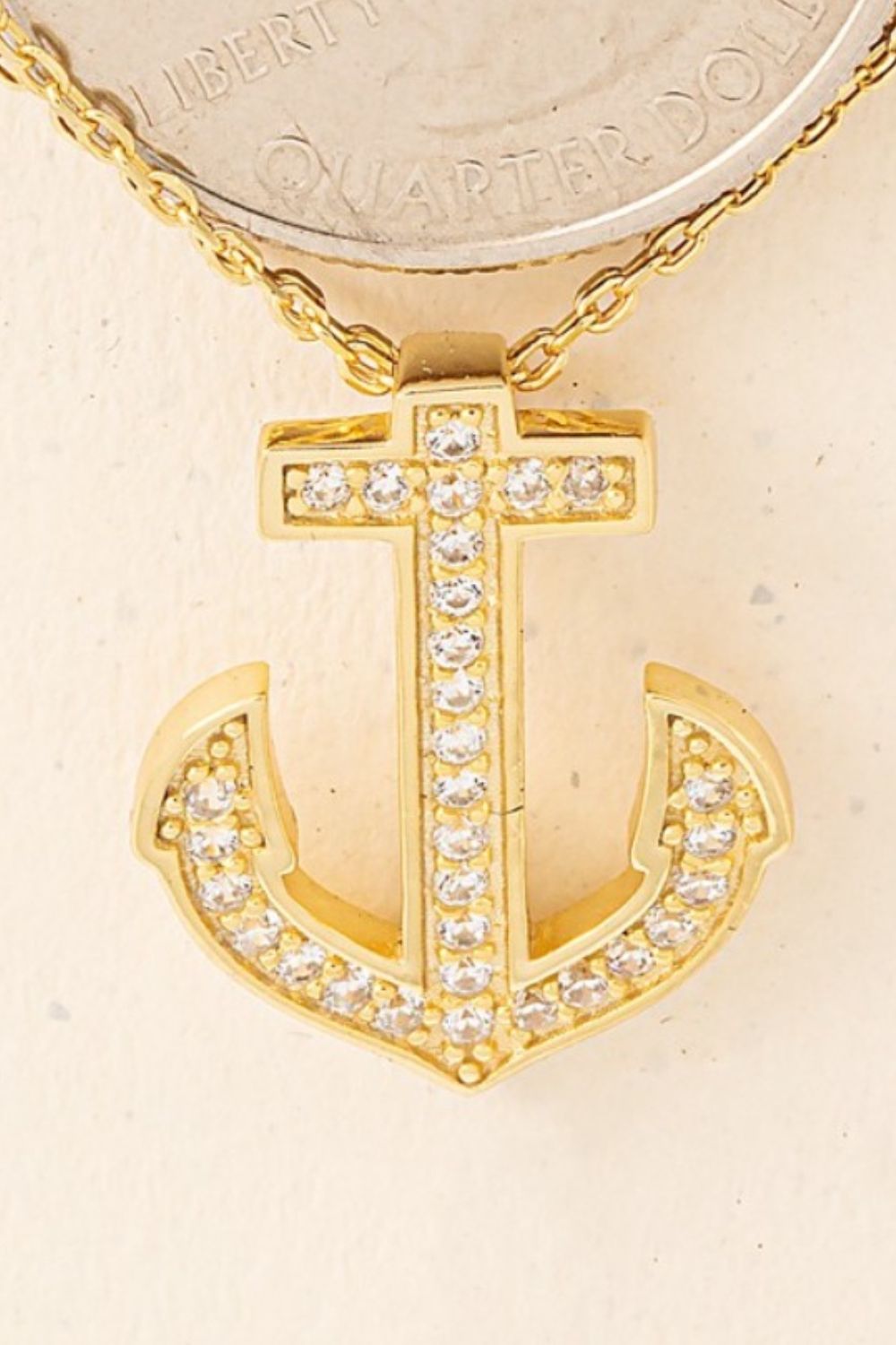 Fame Anchor Pendant Alloy Necklace - Bitsy Gypsy Boutique