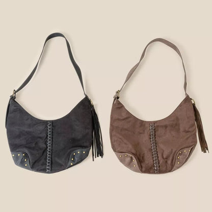 Fame Braided Detail Hobo Shoulder Bag - Bitsy Gypsy Boutique
