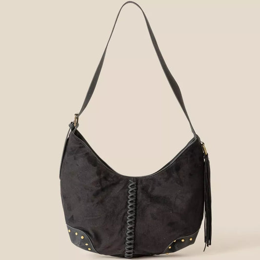 Fame Braided Detail Hobo Shoulder Bag - Bitsy Gypsy Boutique