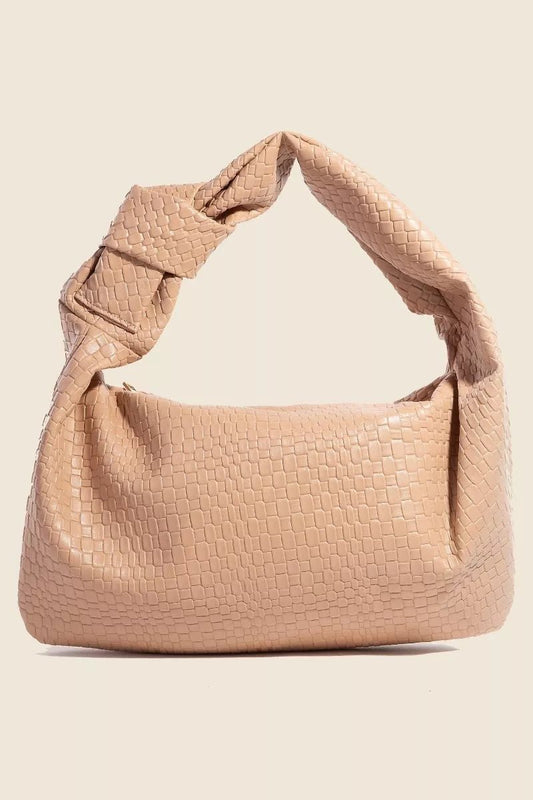 Fame Braided Pattern Knotted Handle Hand Bag - Bitsy Gypsy Boutique