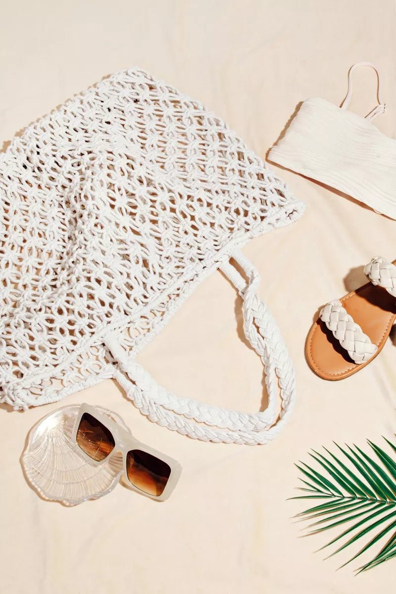 Fame Braided Square Tote Bag - Bitsy Gypsy Boutique