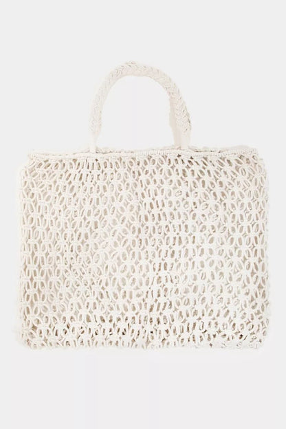 Fame Braided Square Tote Bag - Bitsy Gypsy Boutique
