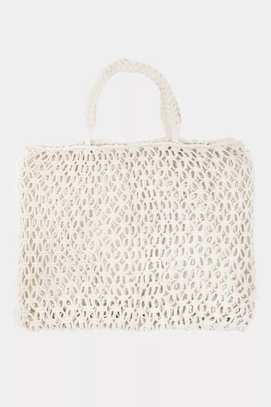 Fame Braided Square Tote Bag - Bitsy Gypsy Boutique