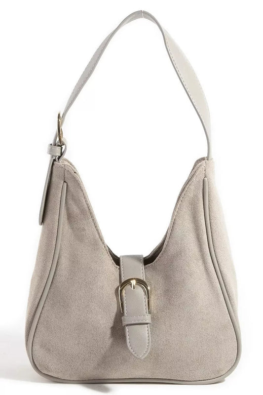 Fame Buckle Accent Faux Suede Hand Bag - Bitsy Gypsy Boutique