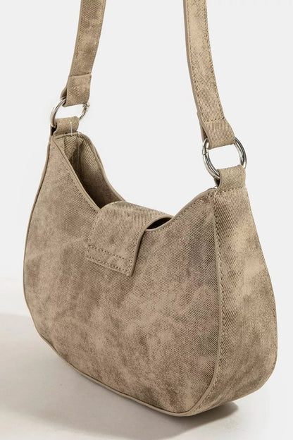 Fame Buckle Detail Hobo Shoulder Bag - Bitsy Gypsy Boutique