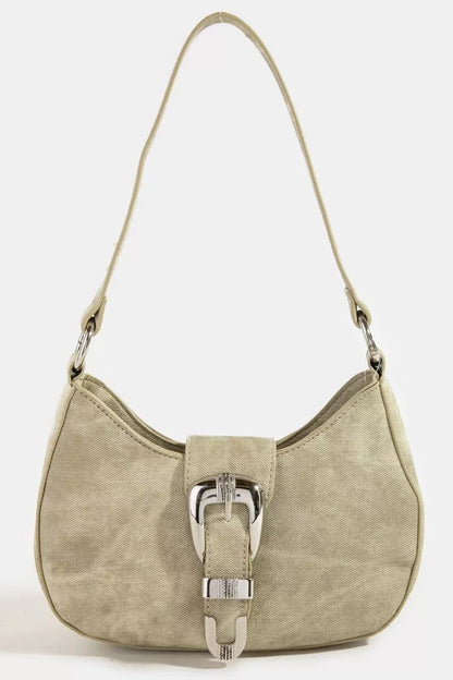 Fame Buckle Detail Hobo Shoulder Bag - Bitsy Gypsy Boutique