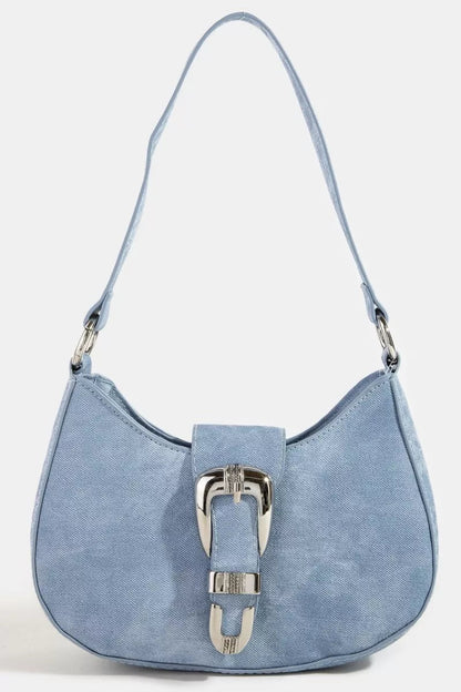 Fame Buckle Detail Hobo Shoulder Bag - Bitsy Gypsy Boutique
