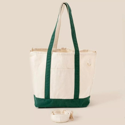 Fame Contrast Trim Tote Bag - Bitsy Gypsy Boutique