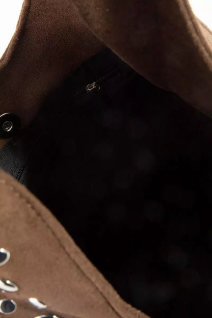 Fame Grommet Studded Suede Shoulder Bag - Bitsy Gypsy Boutique