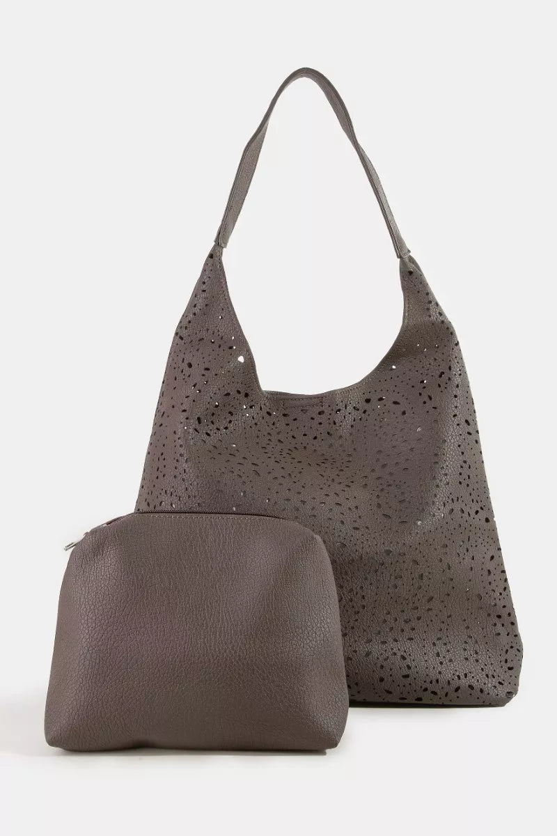 Fame Intricate Cutout Motif Leather Shoulder Bag - Bitsy Gypsy Boutique