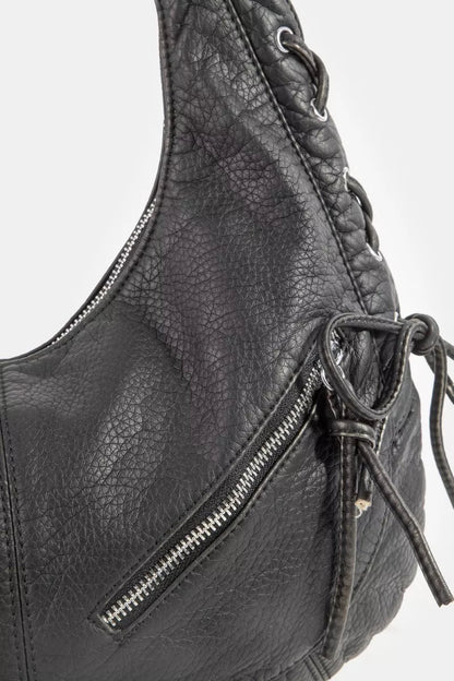 Fame Larger Leather Crescent Shoulder Bag - Bitsy Gypsy Boutique