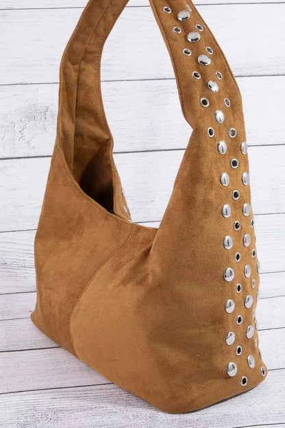 Fame Multi Rivet Studded Shoulder Bag - Bitsy Gypsy Boutique