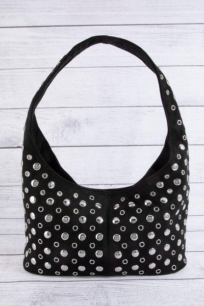 Fame Multi Rivet Studded Shoulder Bag - Bitsy Gypsy Boutique