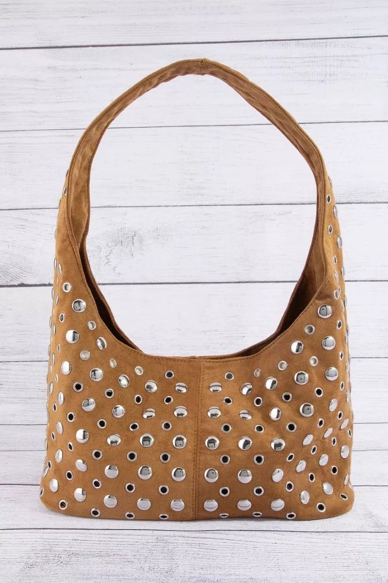 Fame Multi Rivet Studded Shoulder Bag - Bitsy Gypsy Boutique