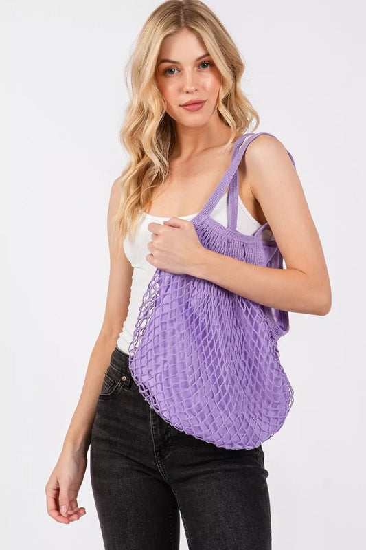 Fame Netted Beach Bag - Bitsy Gypsy Boutique