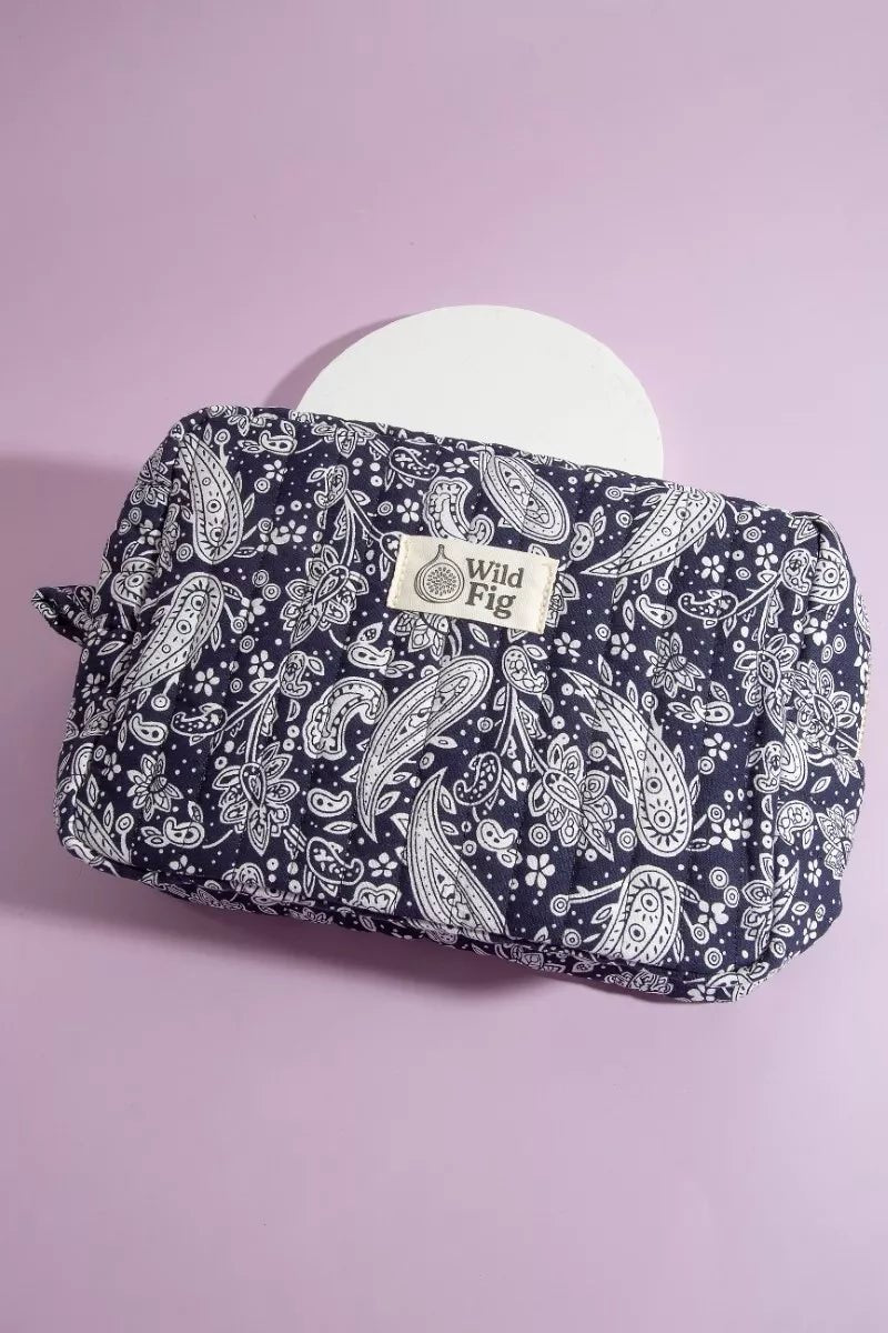 Fame Paisley Pattern Cosmetic Bag - Bitsy Gypsy Boutique