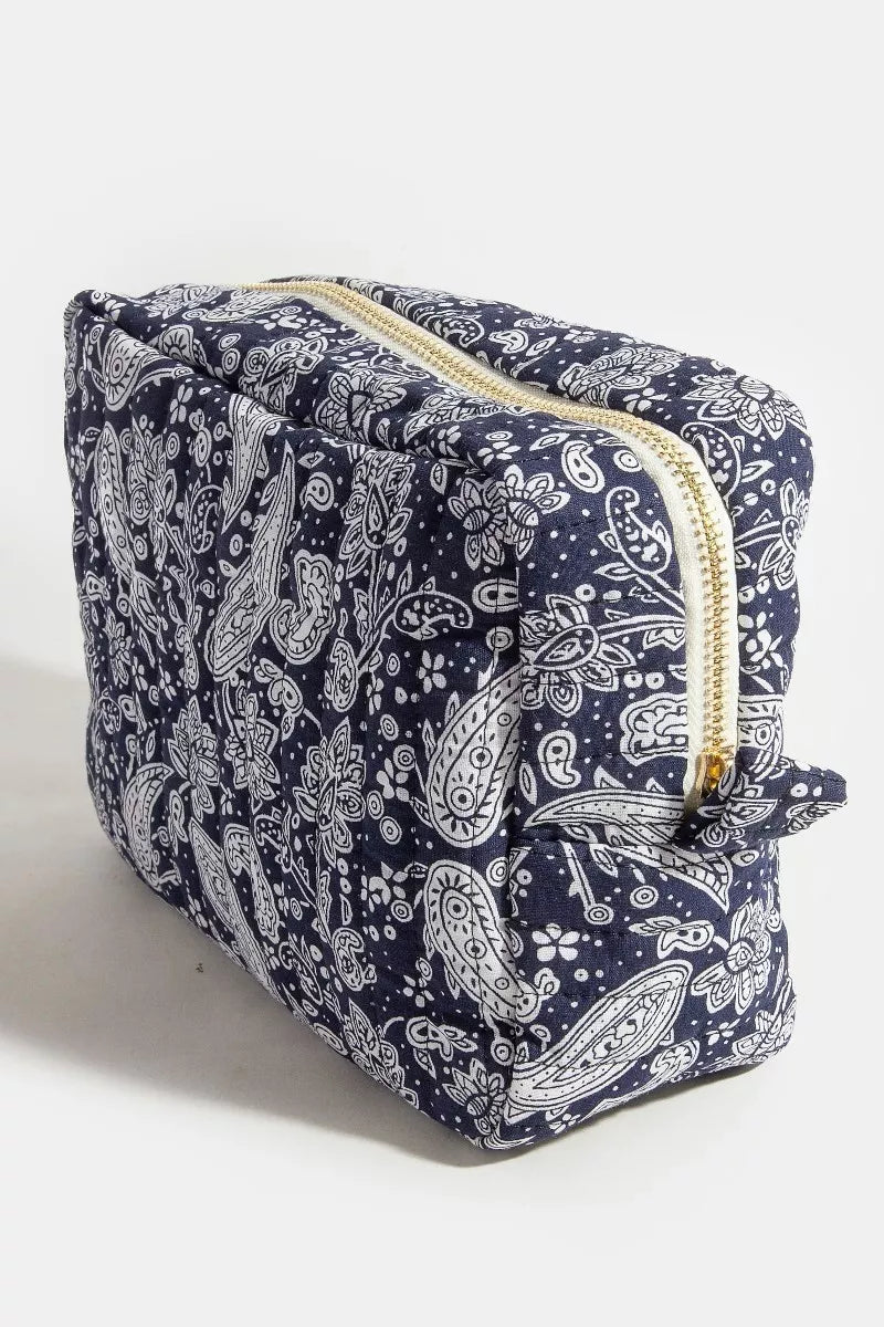 Fame Paisley Pattern Cosmetic Bag - Bitsy Gypsy Boutique
