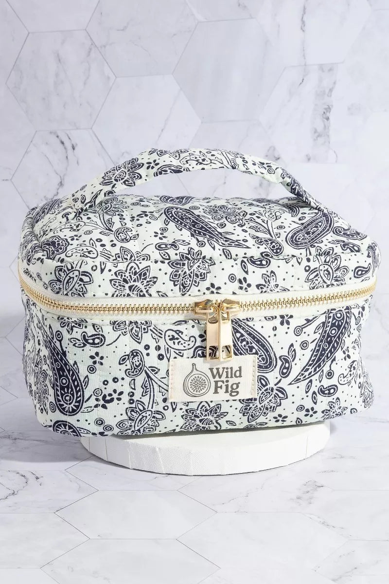 Fame Paisley Pattern Makeup Case Cosmetic Bag - Bitsy Gypsy Boutique