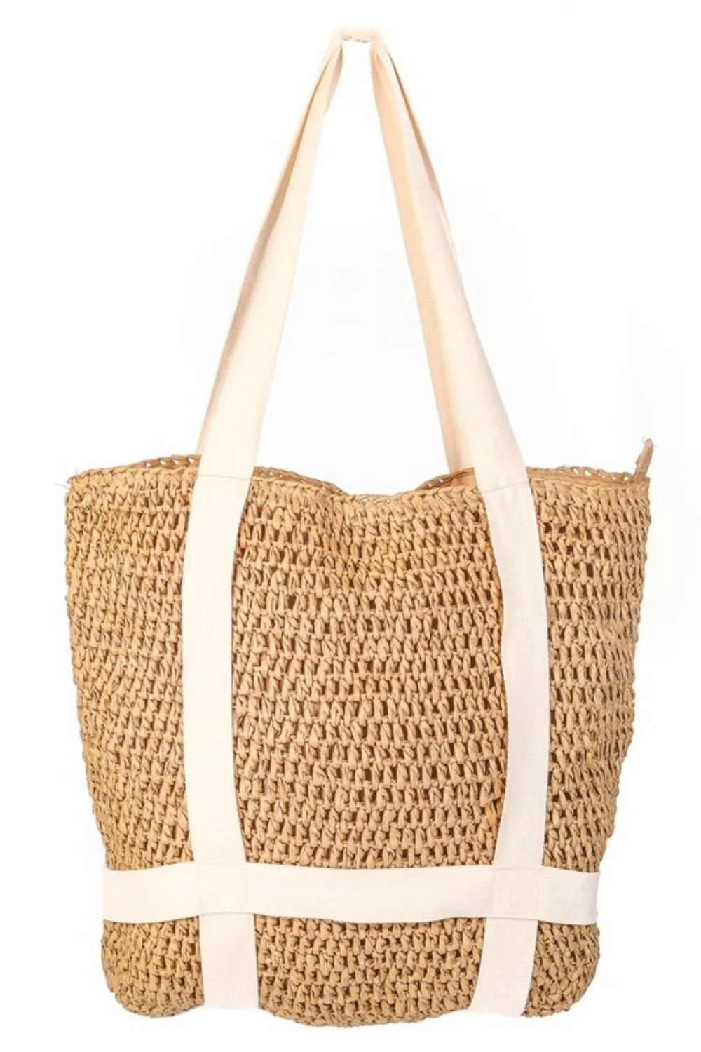Fame Straw Braided Hat Carrier Tote Bag - Bitsy Gypsy Boutique