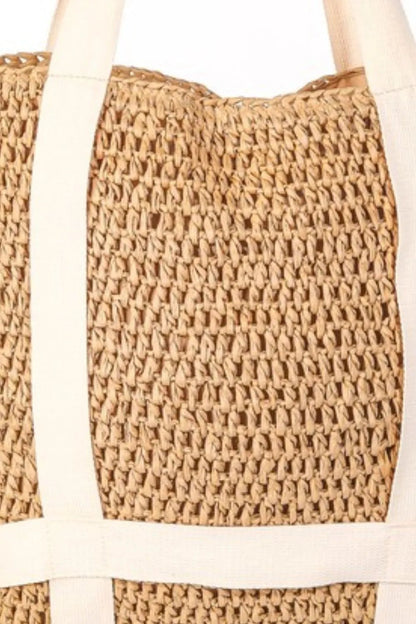 Fame Straw Braided Hat Carrier Tote Bag - Bitsy Gypsy Boutique