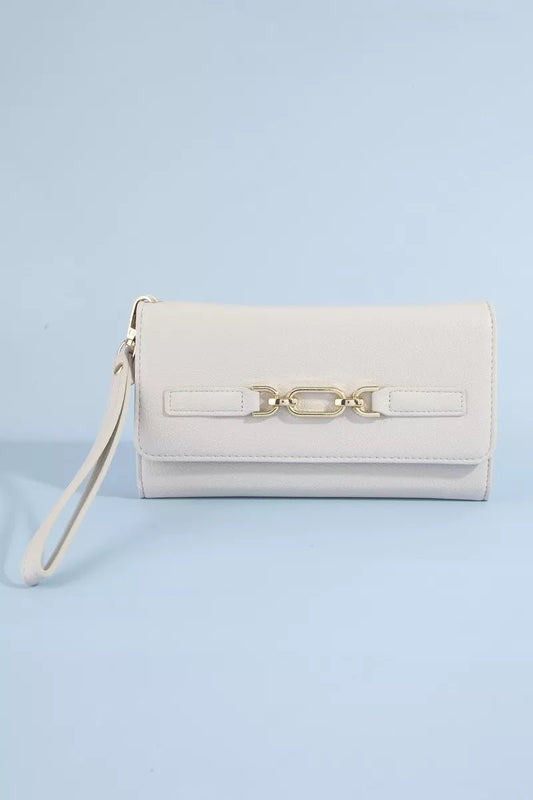 Fame Vegan Leather Chain Buckle Wristlet Wallet - Bitsy Gypsy Boutique