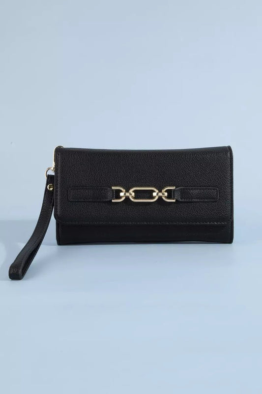 Fame Vegan Leather Chain Buckle Wristlet Wallet - Bitsy Gypsy Boutique
