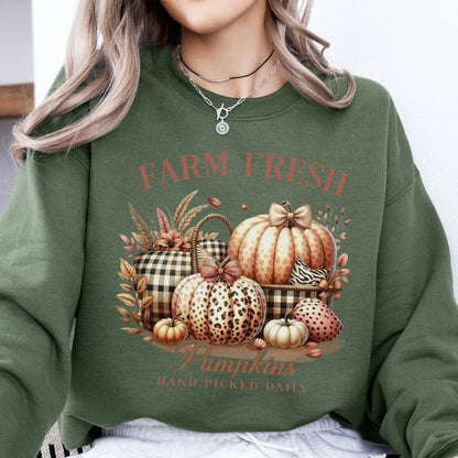 Farm fresh pumpkins women's fall sweatshirt - Bitsy Gypsy Boutique
