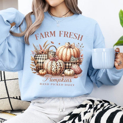 Farm fresh pumpkins women's fall sweatshirt - Bitsy Gypsy Boutique