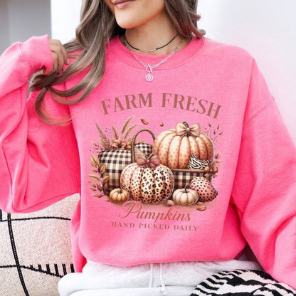 Farm fresh pumpkins women's fall sweatshirt - Bitsy Gypsy Boutique
