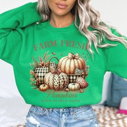 Farm fresh pumpkins women's fall sweatshirt - Bitsy Gypsy Boutique