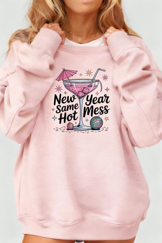 Faux Crochet 2026 Graphic Sweatshirt - Bitsy Gypsy Boutique