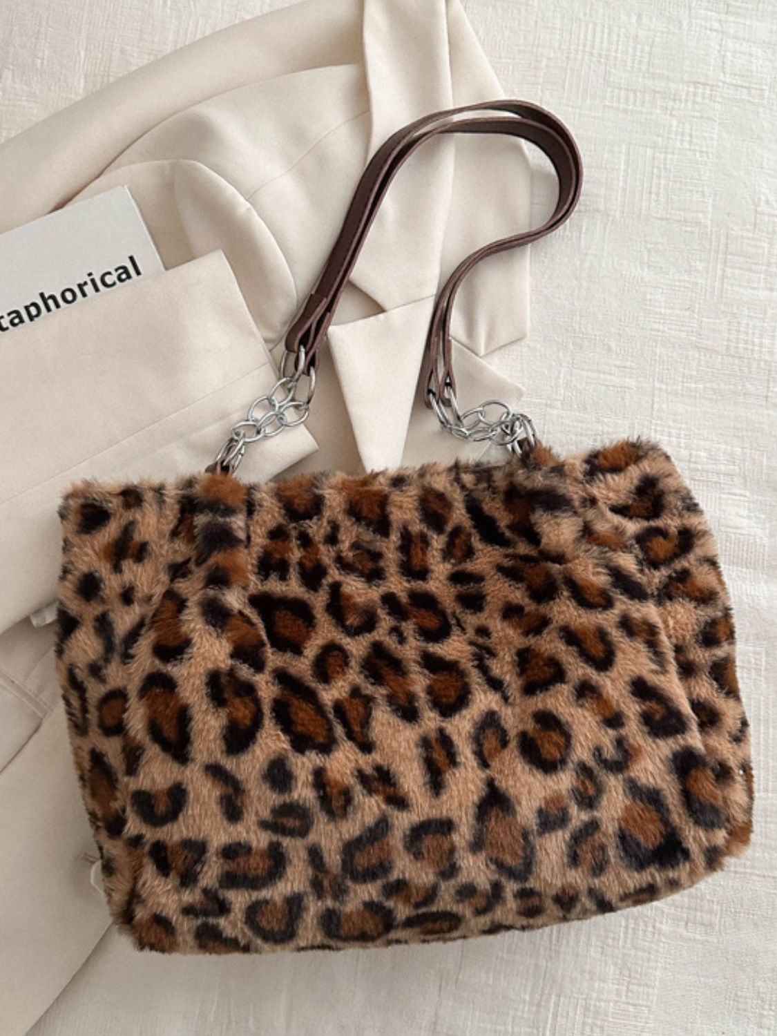 Faux Fur Leopard Shoulder Bag - Bitsy Gypsy Boutique