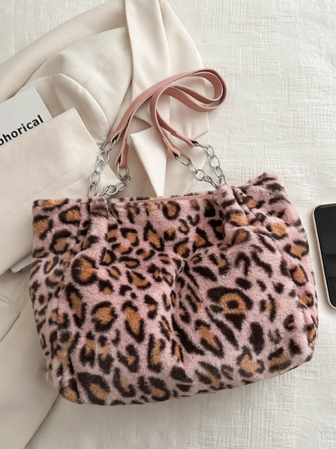 Faux Fur Leopard Shoulder Bag - Bitsy Gypsy Boutique