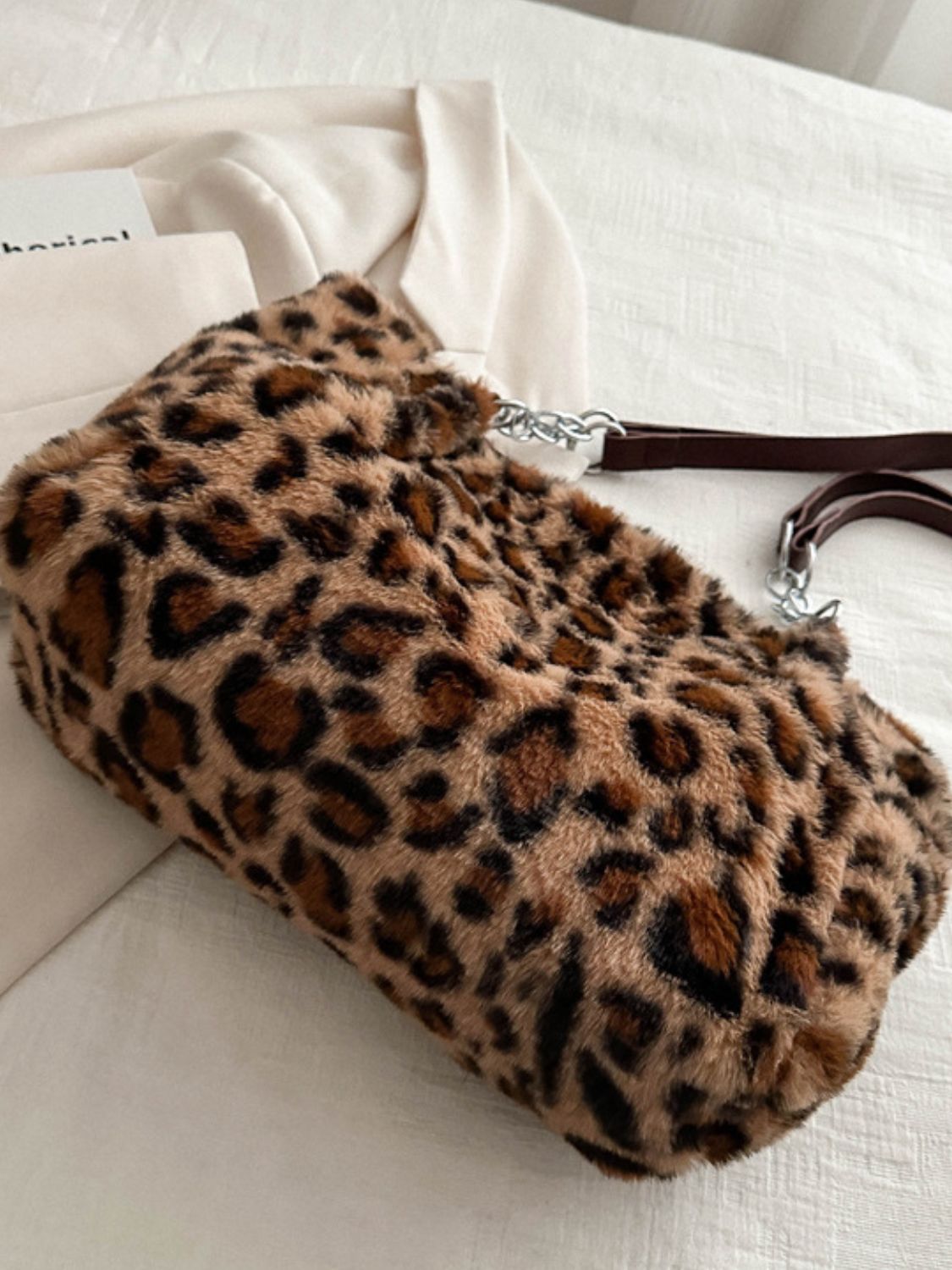 Faux Fur Leopard Shoulder Bag - Bitsy Gypsy Boutique