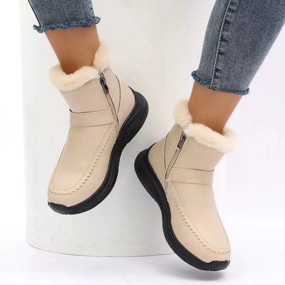 Faux Fur Lined Winter Ankle Boots - Bitsy Gypsy Boutique