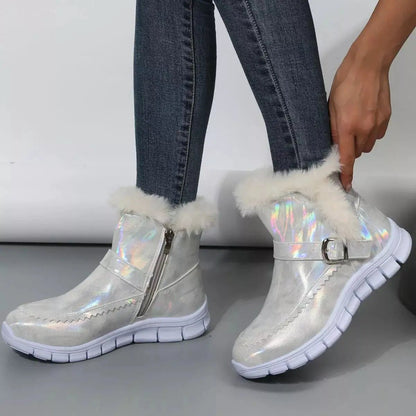 Faux Fur Lined Winter Ankle Boots - Bitsy Gypsy Boutique