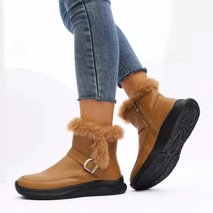 Faux Fur Lined Winter Ankle Boots - Bitsy Gypsy Boutique