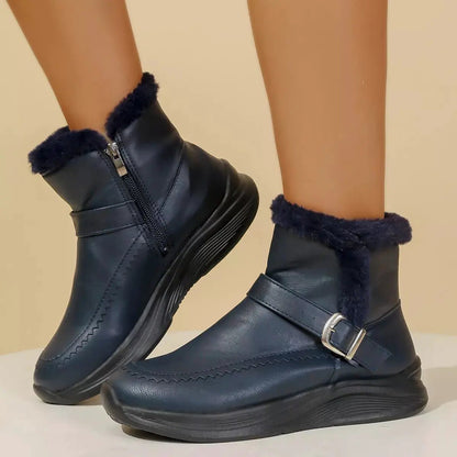 Faux Fur Lined Winter Ankle Boots - Bitsy Gypsy Boutique