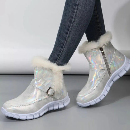 Faux Fur Lined Winter Ankle Boots - Bitsy Gypsy Boutique