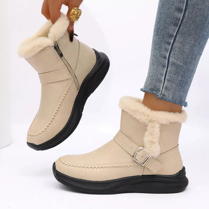 Faux Fur Lined Winter Ankle Boots - Bitsy Gypsy Boutique