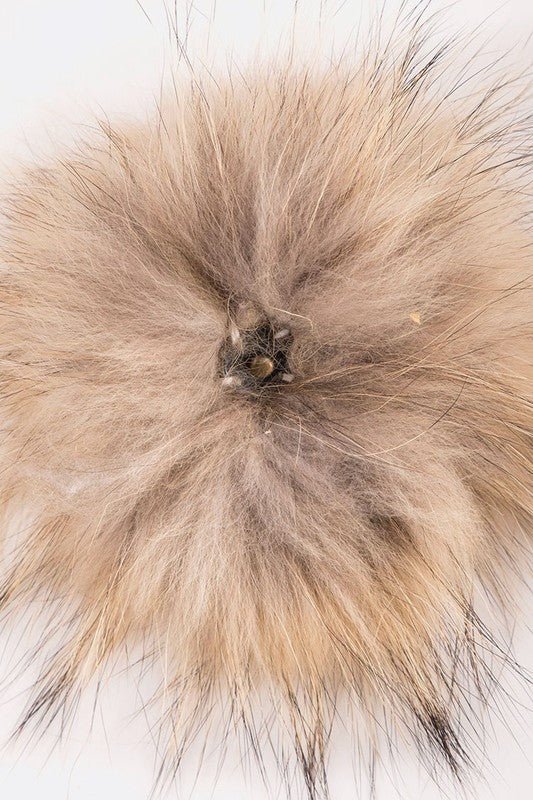 Faux Fur Pom Cotton Slouchy Beanie - Bitsy Gypsy Boutique