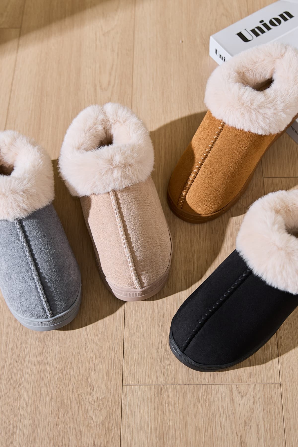 Faux Fur Round Toe Platform Slippers - Bitsy Gypsy Boutique