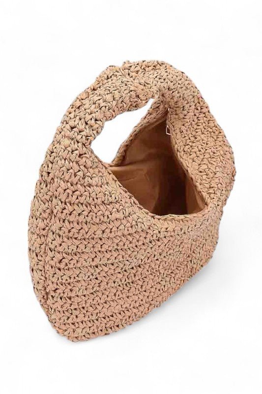 Faux Straw Summer Hobo Bag - Bitsy Gypsy Boutique