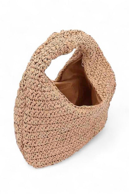 Faux Straw Summer Hobo Bag - Bitsy Gypsy Boutique