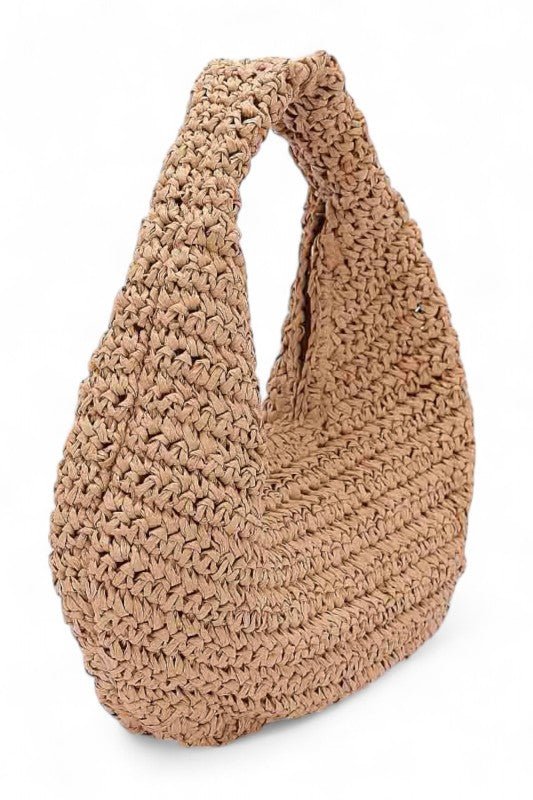 Faux Straw Summer Hobo Bag - Bitsy Gypsy Boutique